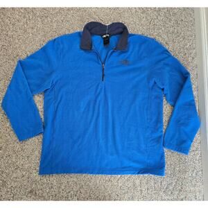 The North Face Men's 1/4 zip blue fleece L
